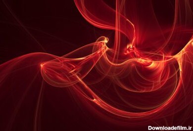 دانلود تصویر انتزاعی صاف طرح موج دود المان پس زمینه قرمز