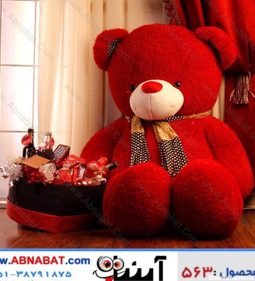 عروسک خرس قرمز ولنتاین