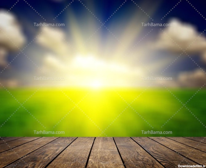 تصویر با کیفیت از طلوع خورشید در دشت سرسبز