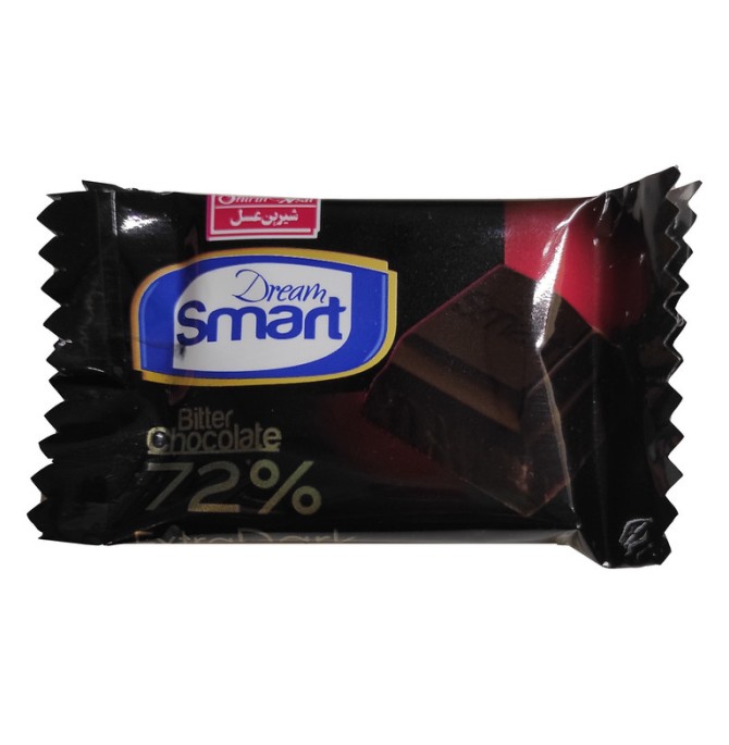 قیمت و خرید شکلات تلخ 72 درصد دریم اسمارت شیرین عسل - 9 گرم بسته ...