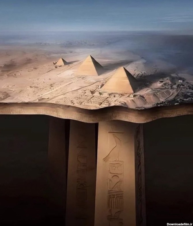 بالاترین: تصویری حاوی «‏نظریه ی جدید» درباره ی «اهرام مصر »!/عکس