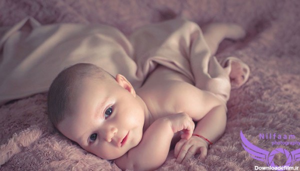 ایده عکاسی از نوزاد دختر و پسر دو ماهه