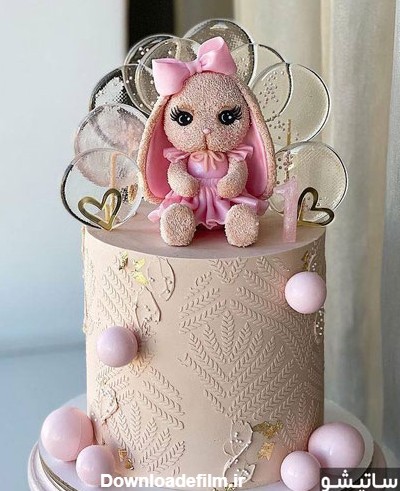 مدل کیک تولد دخترانه خرگوش عروسکی