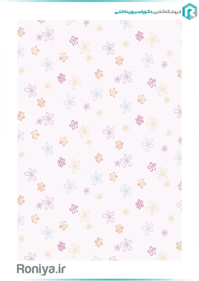 کاغذ دیواری دخترانه گل گلی کد 11056