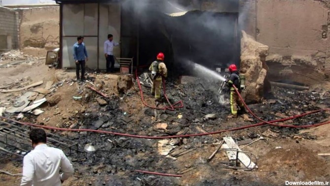 بازارچه نجف آباد آتش گرفت + عکس