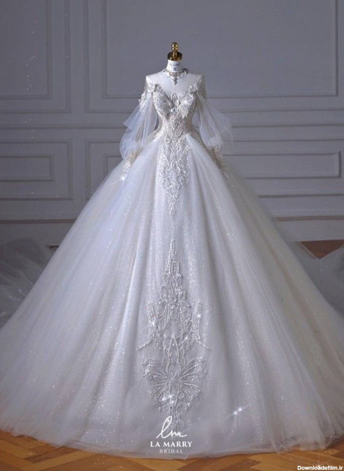 لباس عروس پرنسسی پفی