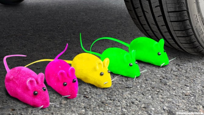 جالب و سرگرمی ، له کردن موش های رنگی ، چالش خرد کردن اسباب بازی با ماشین