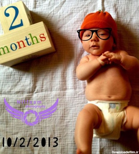 ایده عکاسی از نوزاد دو ماهه