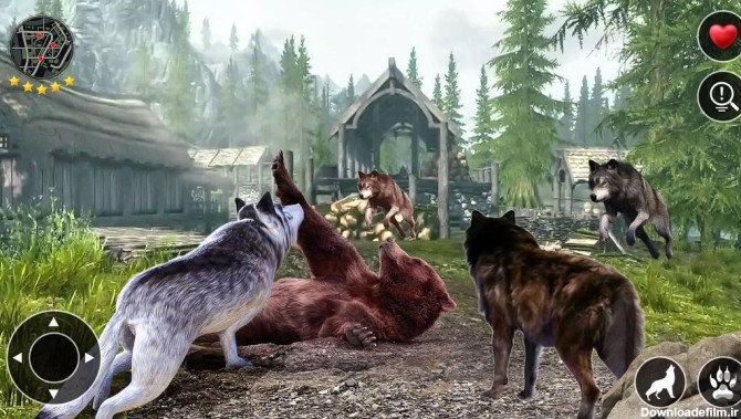 بازی حیات وحش گرگ ها | شکارچی جنگل - عکس بازی موبایلی اندروید