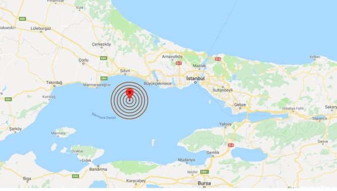 وقوع زلزله 3.9 ریشتری در دریای مرمره استانبول
