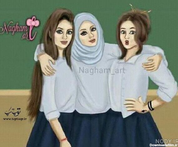 عکس سه تا دختر با حجاب