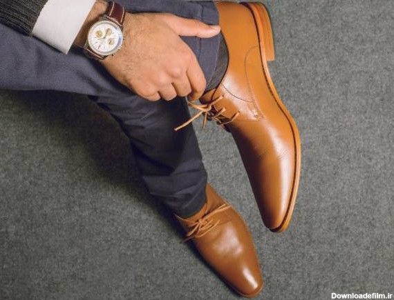 انواع مدل های شیک کفش چرم قهوه ای مردانه