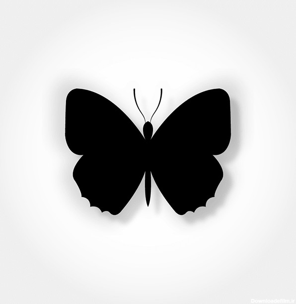 وکتور پروانه سیاه و سفید 20 | وکتورلو