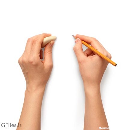 دانلود عکس با کیفیت از طراحی و نقاشی با دست همراه با مداد و پاک کن