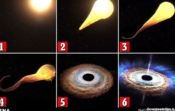 مچ‌گیری یک سیاهچاله هنگام قتل یک ستاره (عکس)