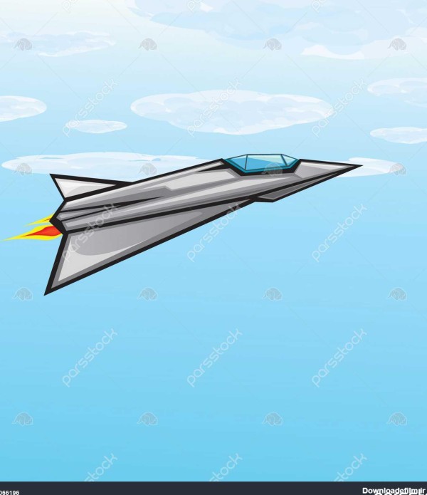 پرواز جت جنگنده با موشک. تصویر برداری از هواپیما جنگ در آسمان 1066196