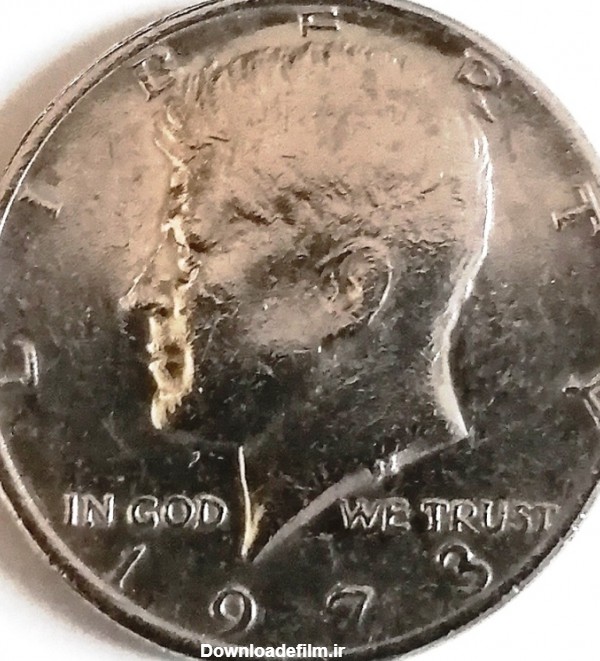 سکه نیم دلار لیبرتی آمریکا با تصویر جان اف کندی تاریخ 1973 ...
