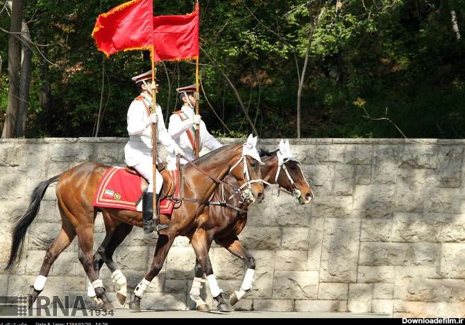 گارد اسب سوار ارتش در استقبال از رئیس جمهور افغانستان (عکس)