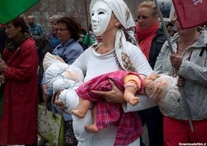تظاهرات همدردی با کودکان غزه مقابل مقر اتحادیه اروپا در ...