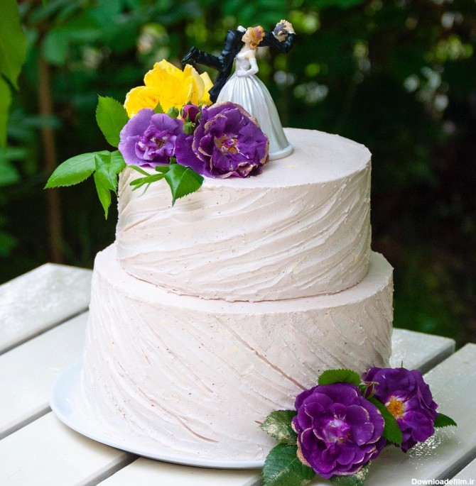 کیک عروسی دو طبقه | +21 مدل کیک سفارشی جدید با ارزانترین قیمت