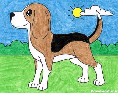 آموزش نقاشی سگ - پنجره ای به دنیای کودکان
