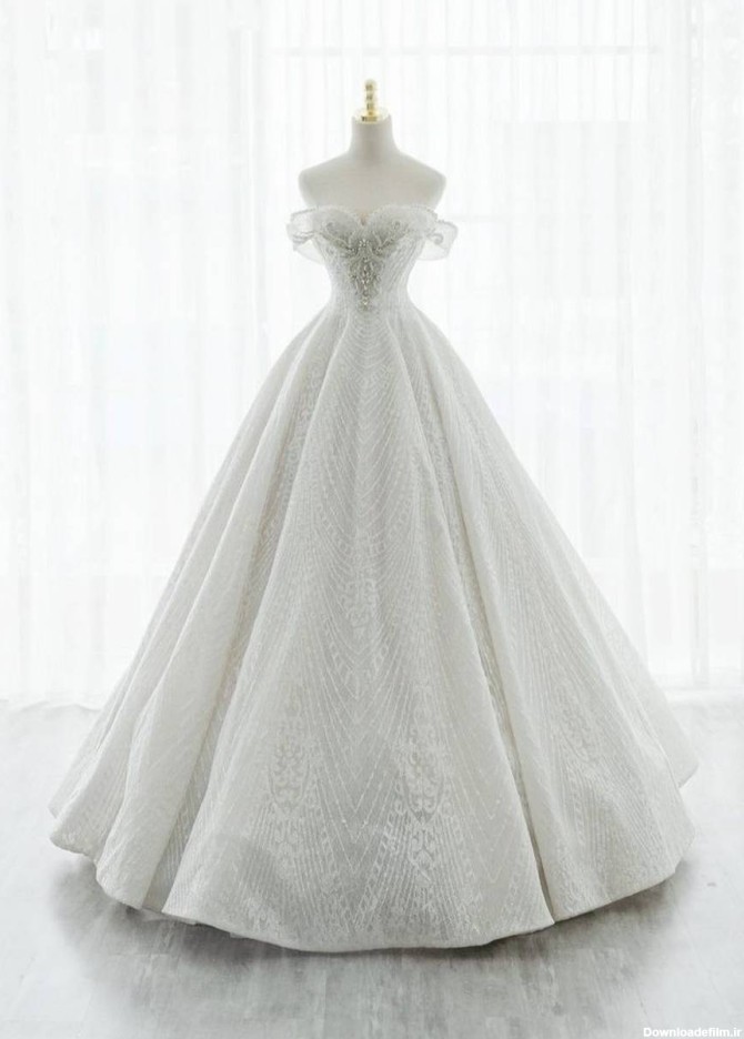 عکس لباس عروس پرنسسی کرکی