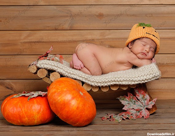 عکاسی نوزاد در پاییز - عکاسی از نوزاد در فصل پاییز در آتلیه ...