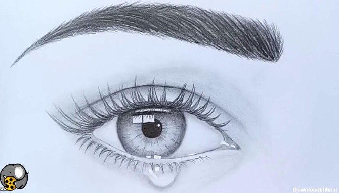 آموزش نقاشی چشم با اشک برای مبتدیان || راه آسان برای ترسیم ...