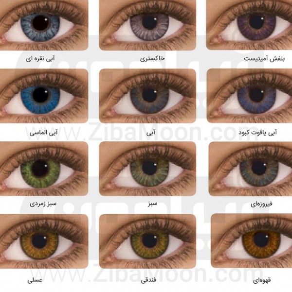 انواع رنگ لنز چشم