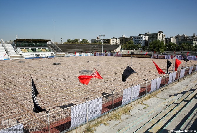 آماده سازی استادیوم تختی مشهد برای برگزاری مراسم دهه اول محرم