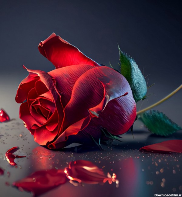 عکس گل زیبای رز قرمز