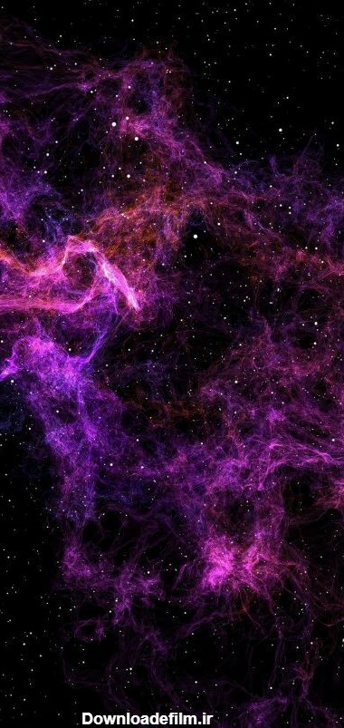 دانلود عکس کهکشان بنفش رنگ و پرستاره با کیفیت بالا