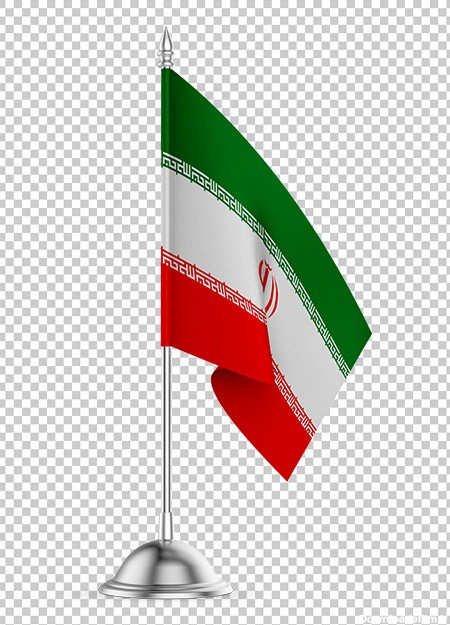 عکس پرچم ایستاده ایران PNG