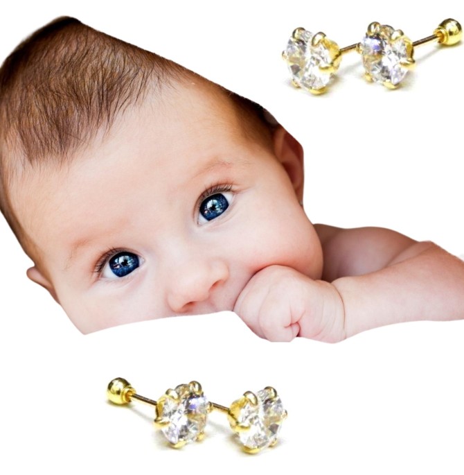 انواع فلزات ضد حساسیت برای گوشواره نوزاد