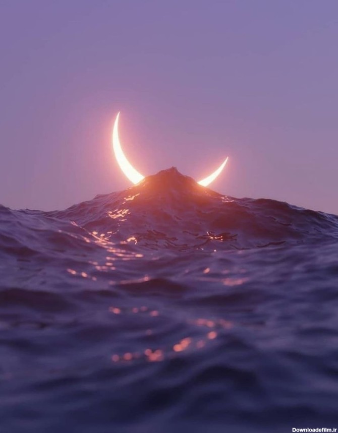 عکس هایی از رقص نور ماه روی امواج دریا