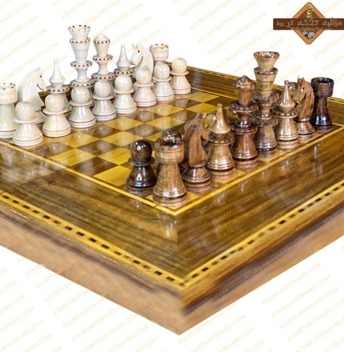 مهره شطرنج چوبی سایز بزرگ کلاسیک - کلبه تخته نرد