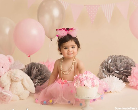 مدل عکس تولد دختر یک ساله