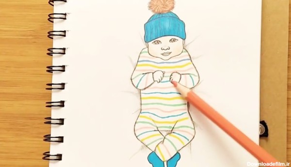 چگونه یک کودک بکشیم | آموزش نقاشی کشیدن