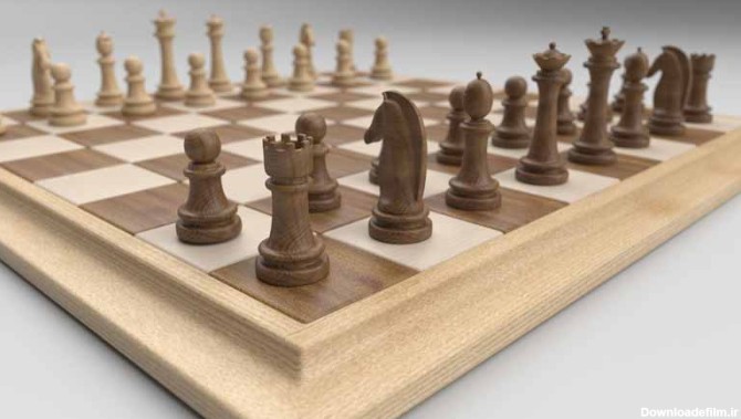 تصویر باکیفیت صفحه شطرنج از نمای نزدیک