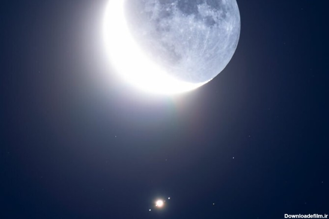 تصویر شگفت انگیز ناسا از همنشینی ماه و مشتری! | زیر ماه، سیاره ...