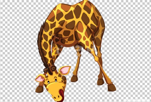 Borchin-ir-giraffe drinking water cartoon animal large photo دانلود عکس زرافه بصورت کارتونی۲