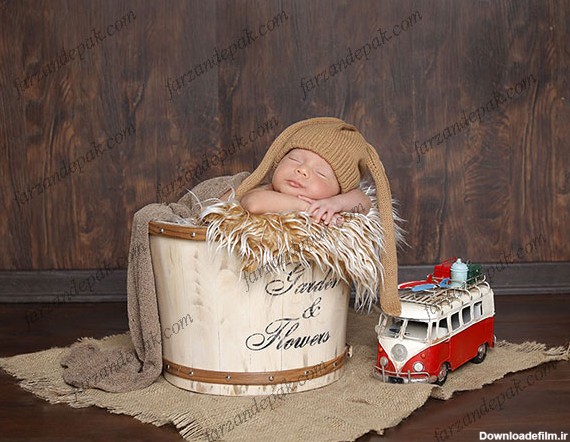آتلیه عکس نوزاد - استفاده از سطل در عکاسی نوزاد در آتلیه کودک و ...