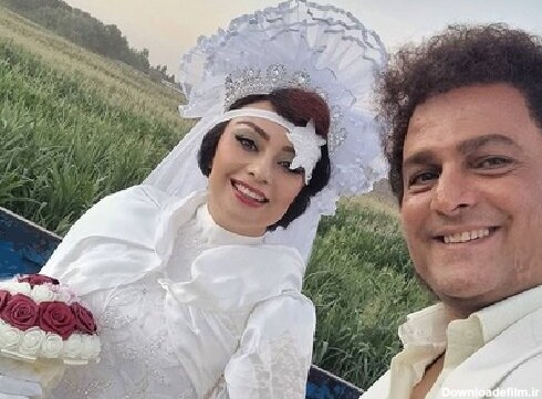 یکتا ناصر در لباس عروس، پشت نیسان آبی/ عکس - خبرآنلاین