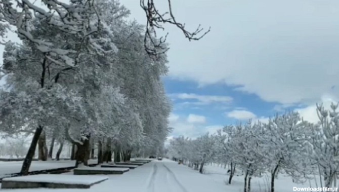 نمایی از طبیعت زمستانی در شاهرود + فیلم و تصاویر