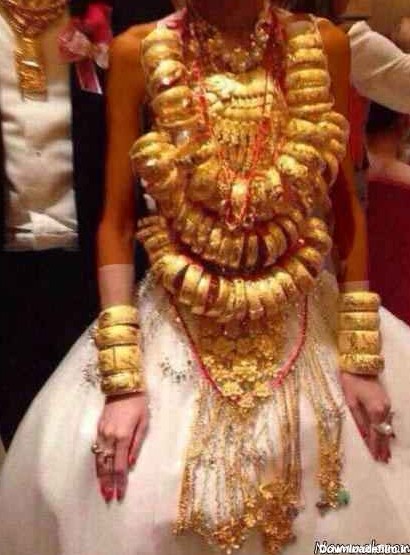 عروسی با چند کیلو طلا! + عکس