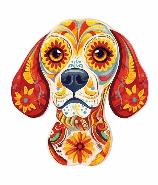 دانلود طرح نقاشی زیبا از سگ