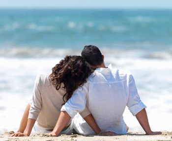 عکس عاشقانه در کنار ساحل romantic love in beach