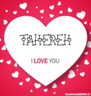 عکس پروفایل اسم انگلیسی طاهره قلب Tahereh و عکس نوشته