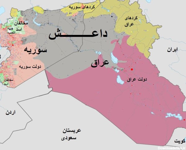 داعش چه مقدار از خاک عراق و سوریه را گرفته است؟ (+نقشه) - اتحاد خبر
