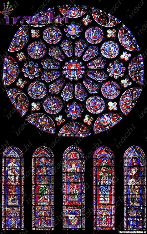 کلیسای نوتردام پاریس، و پنجره های استیند گلس خارق العاده اش ...